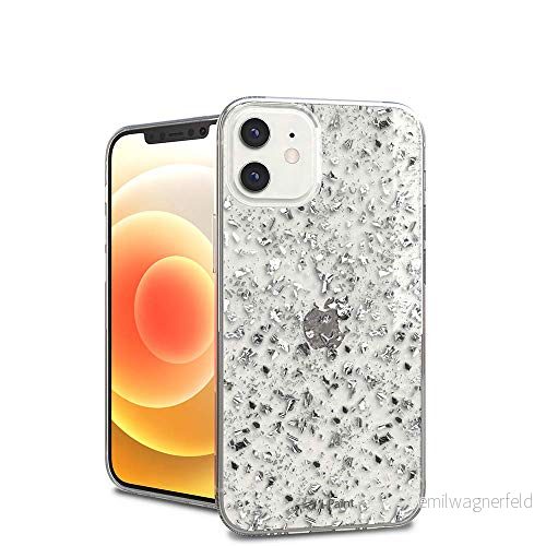 i Paint Cover Skyddsfodral för iPhone 12 Mini 5.4' Glitterat silver hem, glitter 8053264078546