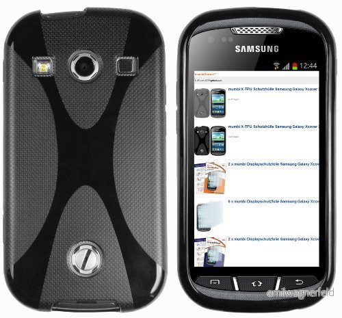 mumbi skal kompatibel med Samsung Galaxy Xcover 2 mobiltelefon fodral mobiltelefonskal, svart 4250261445942