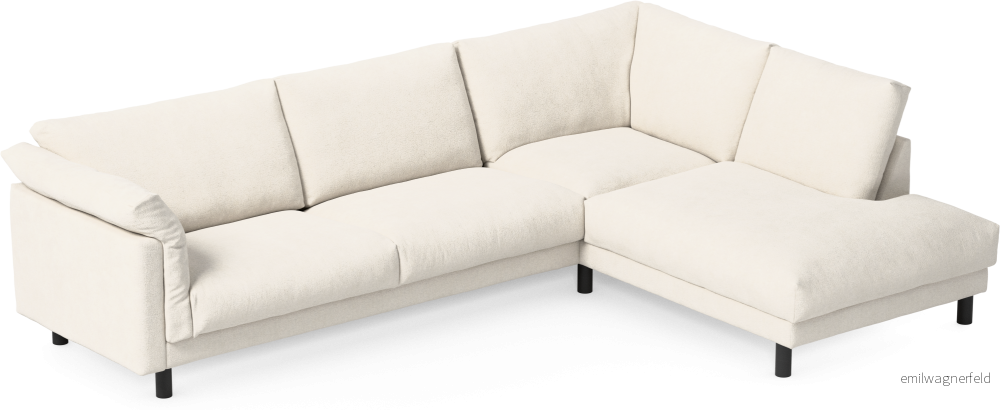 Cherrie 3-sits soffa med divan höger, fast klädsel w1Ofj