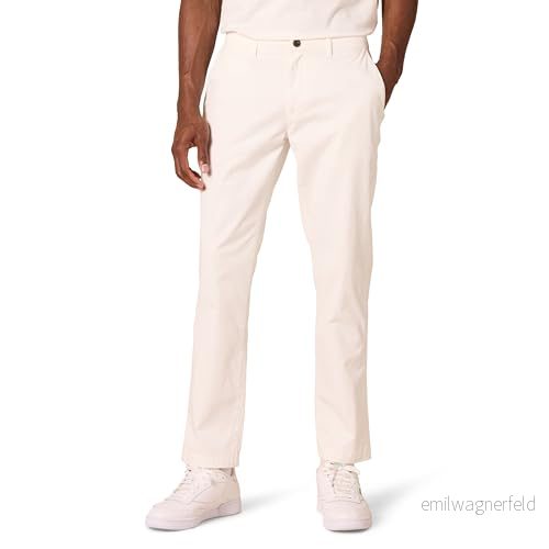 Amazon Essentials chinos för män, bekväm, tvättad stretch, sportigt snitt, vit, 35 W/29 L 193548114176