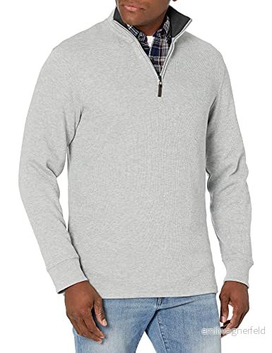 Amazon Essentials Herr kvarts dragkedja fransk ribbtröja, ljusgrå ljung, medium 193548625498