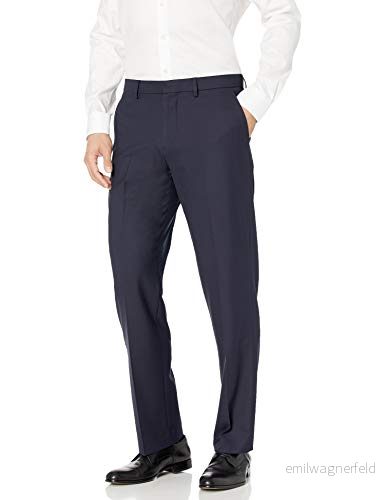 Amazon Essentials herr klassisk passform skrynkelfri stretchklänning byxa, marinblå, 31 B x 28 L 194223320554