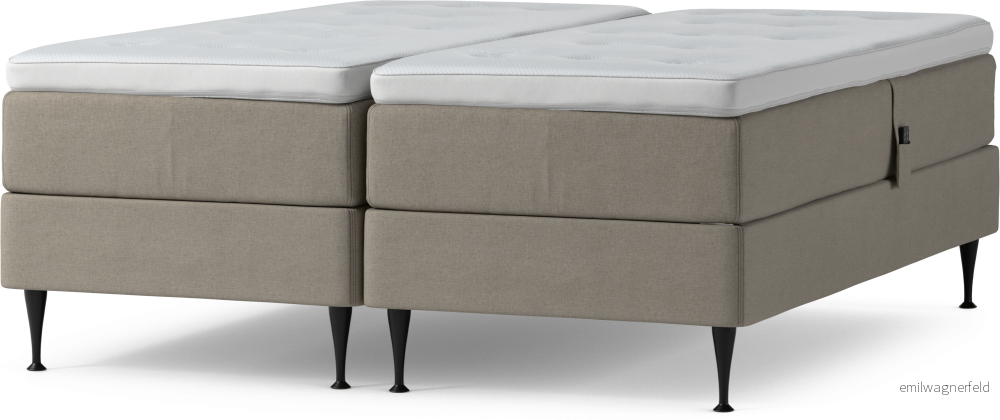Delux Dream Ställbar säng, dubbelsäng med bäddmadrass och sängben Xw80C