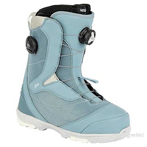 Nitro Kvinnor män Cypress Boa Dual '23 All Mountain Freestyle snabbsnörningssystem båt snowboardbåt, blå grå, MP 23,5 // EU 36 2/3 US 6 7630221821431