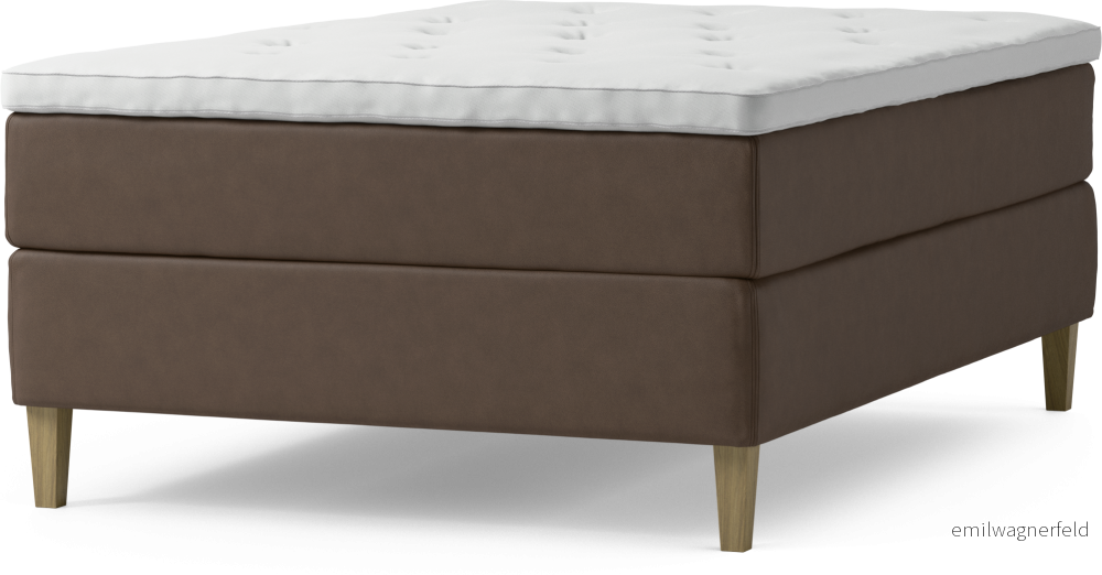 Delux Dream Kontinentalsäng, enkelsäng 140 cm med bäddmadrass och sängben CSyG4