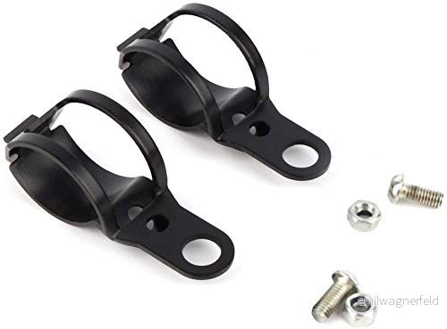 ANCLLO Motorcykel Blinkersfäste, Svart Ljusindikator Gaffelfäste Klämhållare, 30 43mm 718115175765