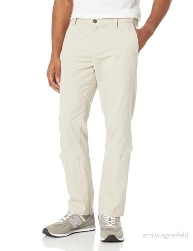 Amazon Essentials mäns slim fit skrynkelbeständig platt framsida chinos byxa, sten, 38 B x 29 L 191770239421