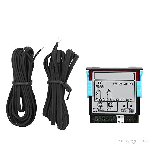Aiggend Temperaturstyrenhet, solcellsvärmare EW 801AH Sensor för temperaturreglering av start temperaturskillnad 738644158381