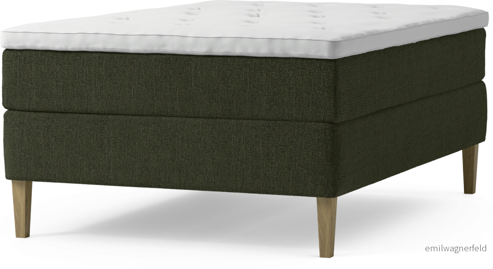 Delux Dream Kontinentalsäng, enkelsäng 140 cm med bäddmadrass och sängben VDuvs