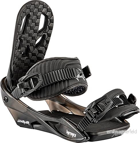 Nitro Unisex ungdom laddare BDG (polybag) '22 snowboardbindning, svart, M 7630221812439