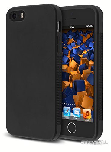 mumbi skyddsfodral passar iPhone SE/5/5S, SE/5s/5, schwarz Grip 4251077252625