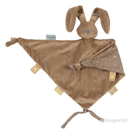 Nattou Big Comforter Doudou Rabbit LAPIDOU, 65 cm, Lapidou Mocha 5414673875851