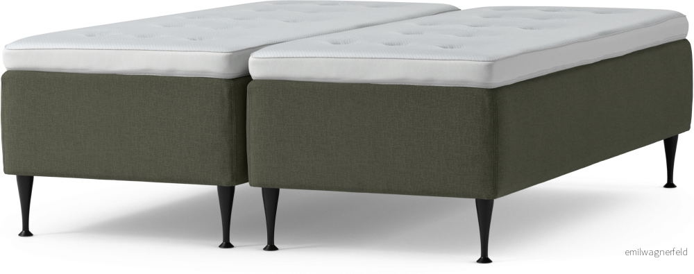 Delux Dream Ramsäng, dubbelsäng med bäddmadrass och sängben Cg6c8
