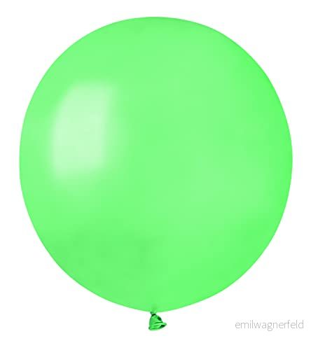 Förpackning 25 ballonger pärlformade i naturlig latex premiumkvalitet G150 (Ø 48 cm/19 tum), akvamarin grön pärla 8026196346144