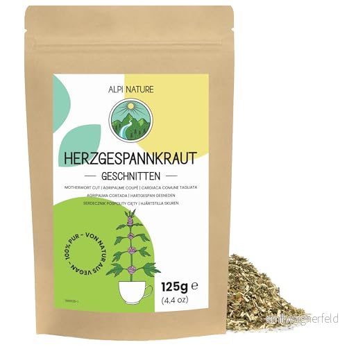 Alpi Nature Motherwort 125g från Nature, löst te, äkta moderört torkad och skuren för beredning av moderörte, moderörste örtte 4262359965409