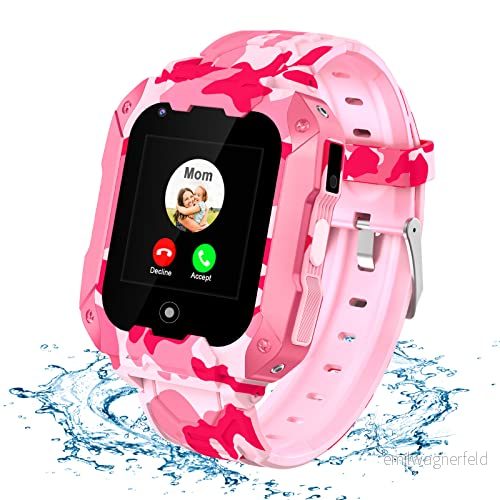 LiveGo Smart Watch för Barn, 4G Secure med Löstagbart Fodral GPS Tracker SOS Call Camera WiFi Barn Studenter 4 12 år Födelsedagspresenter Skoldag(T28 Svart) 6920837295216
