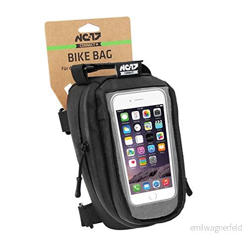NC 17 universal cykel Ebike övre rör väska│ramväska│styrväska│förvaringsfack│kabelgenomlopp│pekskärm│för smartphones alla vanliga storlekar 4250149443572