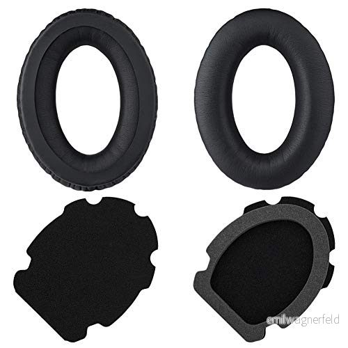 A20 Ersättande öronkuddar kuddar kit muff delar kompatibla med Bose Aviation headset X A10 hörlurar. Svart (svart) 779207661832