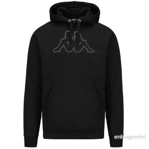Kappa Zaiver Swt Herrtröja, Svart/Svart Gråaktig, XL 8058182486909