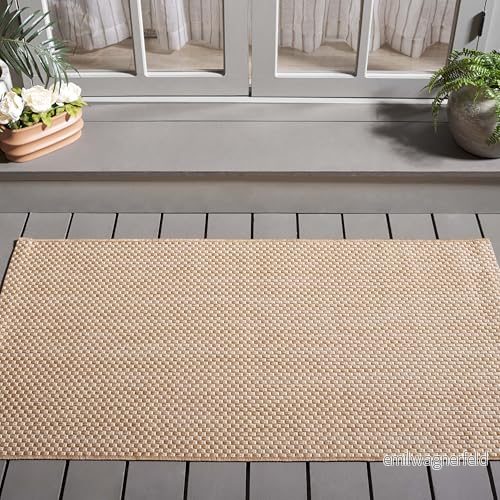 Safavieh Como inomhus/utomhus matta, CY8521 37121 5 P 90 X 150 cm Natural/Cream 889048166837