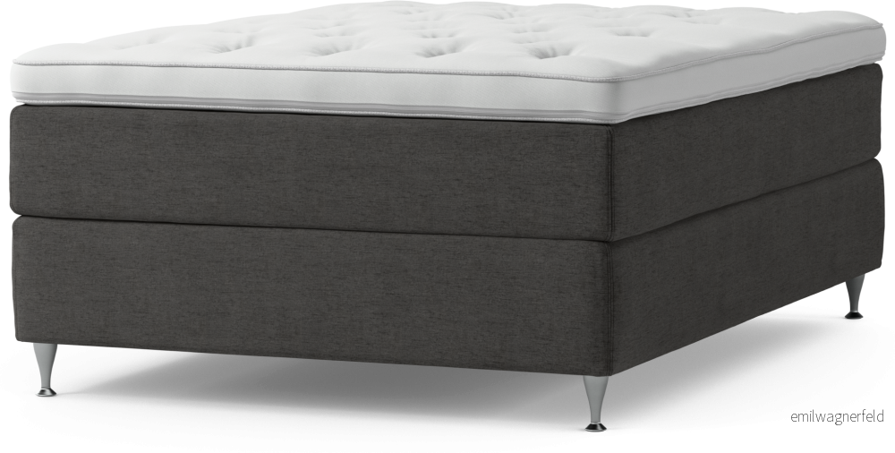 Delux Dream Kontinentalsäng, enkelsäng 140 cm med bäddmadrass och sängben OIGpW