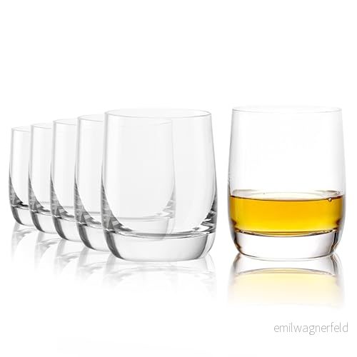 Stölzle Lausitz Whiskyglas serie vin land 190 ml set om 6 st. I blyfritt kristallglas högkvalitativt Scotch glas diskmaskinssäkert unika för det speciella tillfället 4012632107930