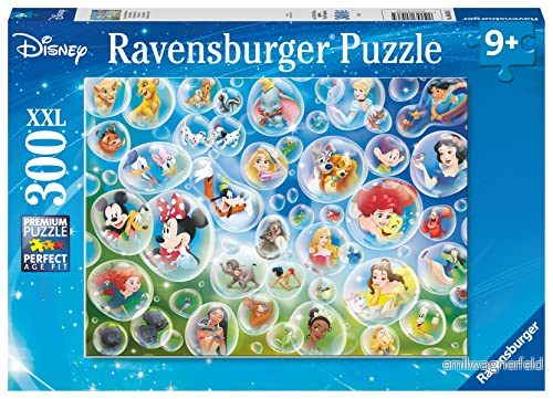 Ravensburger Barnpussel Pussel 300 bitar XXL Populära Disney figurer Från 9 år av hög kvalitet Tjock och slitstark kartong 80536 4005556805365