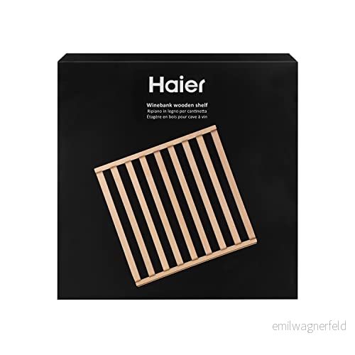 Haier Winebank trähylla, maximal lagringskapacitet, elegant och hög kvalitet, äkta tillbehör, 48,7x2,5x48cm 8059019044156