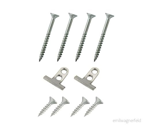 2 x frontmonterad diskmaskin lämplig för BSH Bosch, Siemens, Neff, rostfritt stål hållare dörrhållare dörr 305394355744