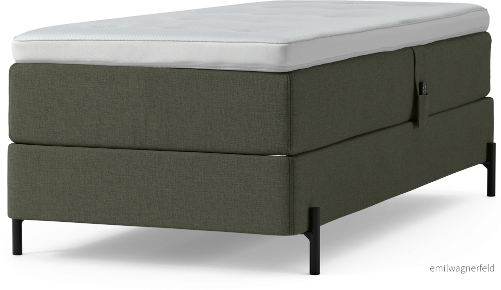 Delux Dream Ställbar säng, enkelsäng med bäddmadrass och sängben KQV3L