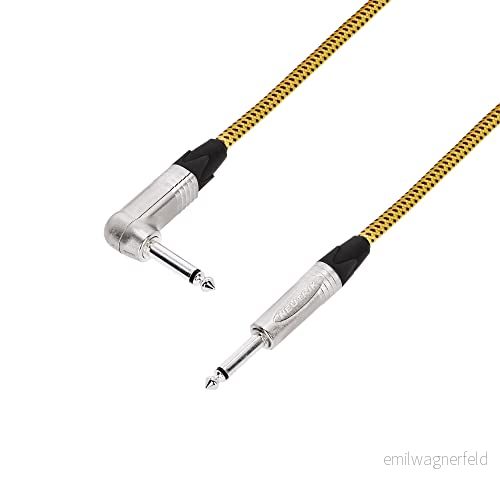 Adam Hall Kablar 5 star IRP 0450 VINTAGE instrumentkabel NEUTRIK 6,3 mm vinkelhandtag till jack 4,5 m 4049521634390