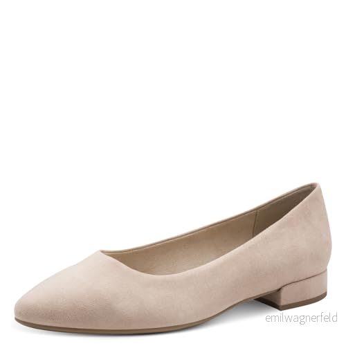 Jana Damballerinaskor med blockklack vegansk, Beige, 37 EU 4064224821533