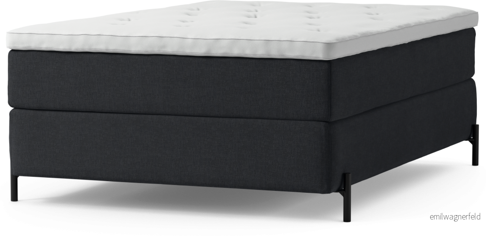 Delux Dream Kontinentalsäng, enkelsäng 140 cm med bäddmadrass och sängben S1pyr