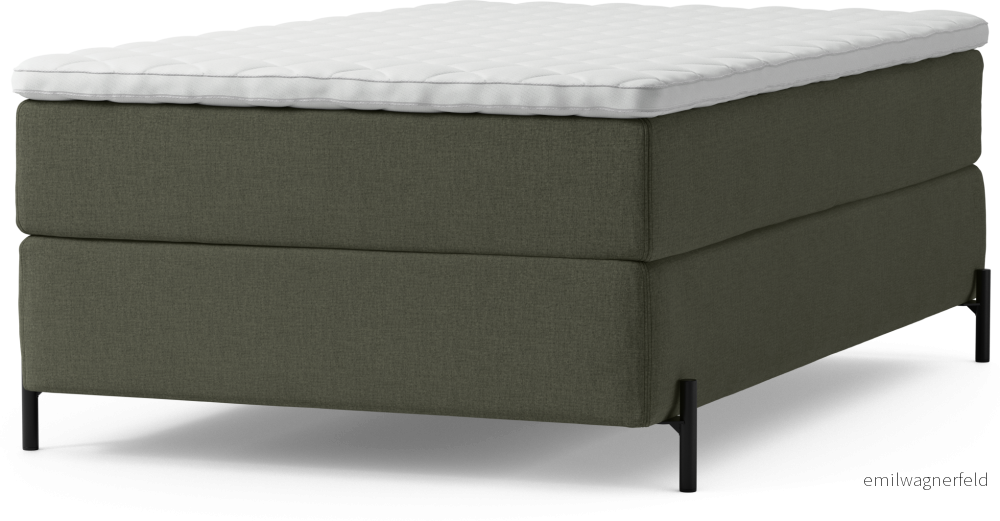 Delux Dream Kontinentalsäng, enkelsäng 120 cm med bäddmadrass och sängben JLt39