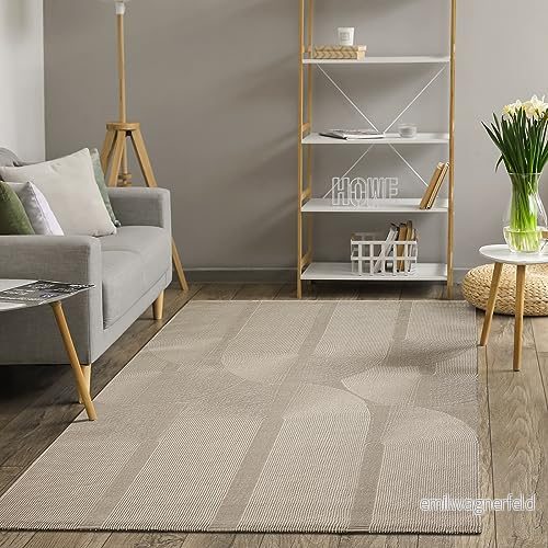 Mia's mattor Thing, hållbar och miljömedveten designmatta, mjuk lättskött, 3D effekt, tvättbar, lugg av 100% återvunnen polyester. 4065656050379