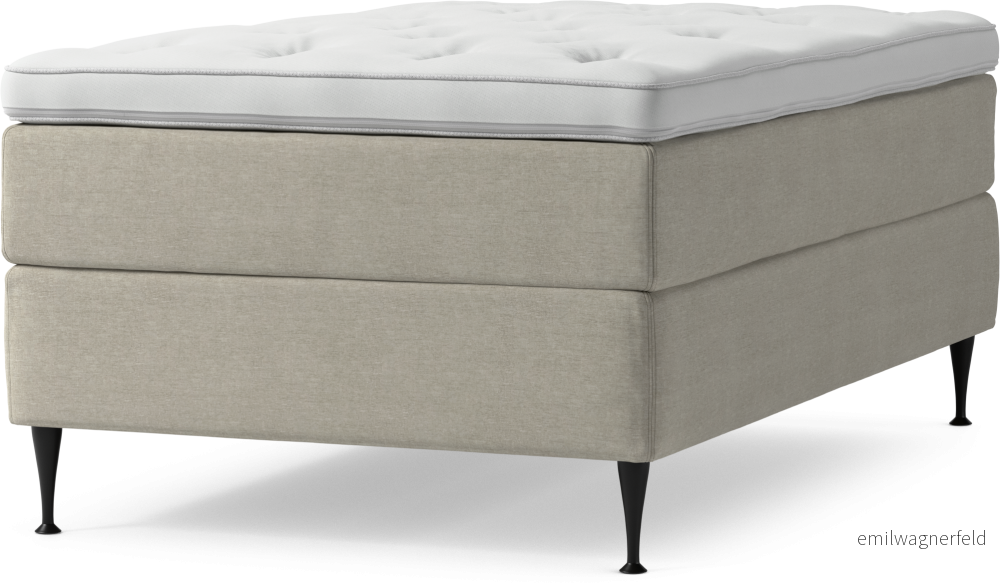 Delux Dream Kontinentalsäng, enkelsäng 120 cm med bäddmadrass och sängben JCFNg