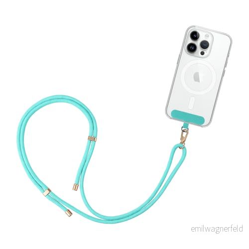 GRIFEMA GH02A Universal Mobil String, Telefon Lanyard med lapp, justerbar rem, kompatibel de flesta telefonfodral, blå 8436613820285