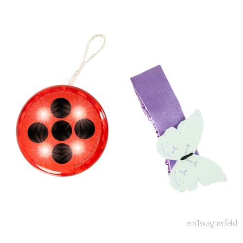 Rubies Nyckelpiga tillbehör för flickor, yo med ljus och armband, officiella Miraculous karneval, Halloween, födelsedag, presenter 195884043158