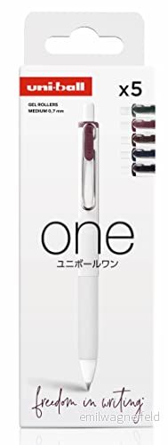 Uni ball Rollerball bläck gel One 0,7 mm fodral 5 färger ORGANIC 3296280047607