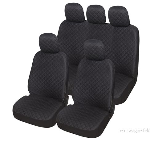 Auto Accessori Lupex A21 Universal bilsätesöverdrag fram och bak (komplett set, svart) 8059777652303
