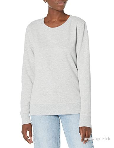 Amazon Essentials dam fransk frotté fleece rund hals sweatshirt (finns i plusstorlek), ljusgrå ljung, medium 191770932988