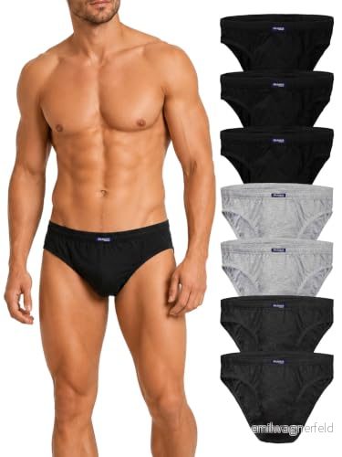 7 Pack BRUBAKER Mäns Slip Blanda 3x Svart / 2x Antracit Grå Kalsonger Storlek M 4251219622583
