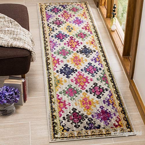 Safavieh Manteca område matta, vävd polypropen MNC233A 3 P 62 X 240 cm Ivory/Multi 889048435827