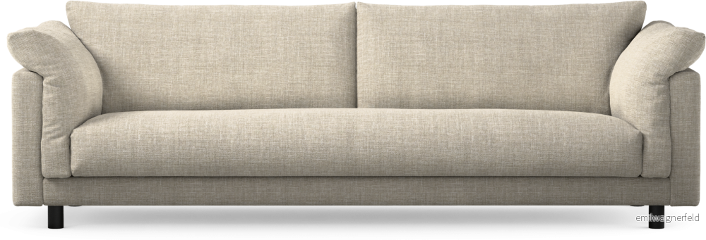 Cherrie 4-sits soffa, hel dyna, fast klädsel o1NRO