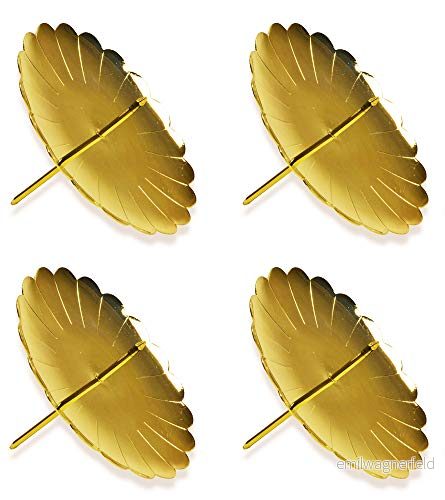 Riffelmacher 10715 Adventskertshållare guld, diameter 7,5 cm, 4 stycken i väskan, adventskran, jul, dekoration, sticka, streck 4004942107151