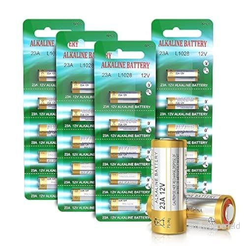 23 A 12 V alkaliska batterier A23S MN21/23 L1028 A23 batteri 20 stycken 【3 års garanti】 8435611498410