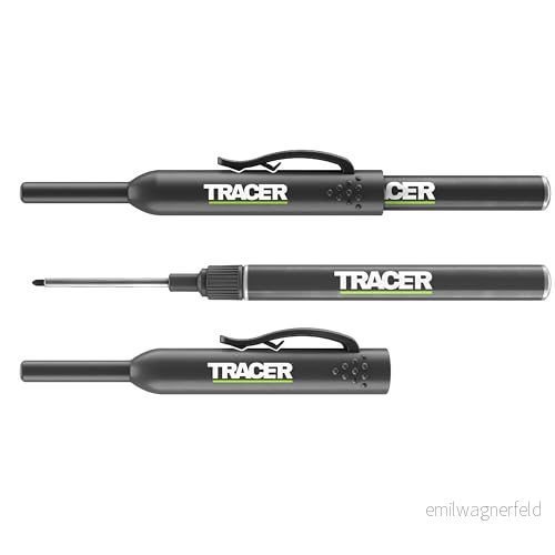 Tracer markörpennor med lång spets, för djup hålmärkning hölster och inbyggd byxa/skjortklämma. 2 pack 5060668273227