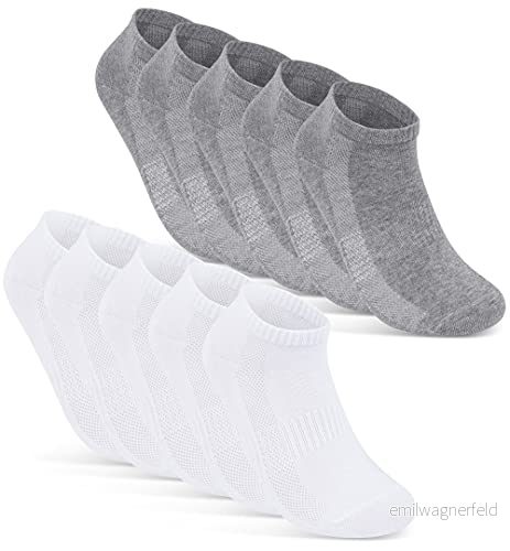 10 Par Sneaker Strumpor Herr Dam Ankelstrumpor Andas med Mesh Bomull Svart Vit Grå 16510 (43-46 Grå+Vit) 4054536083873 10 Par Sneaker Strumpor Herr Dam Ankelstrumpor Andas med Mesh Bomull Svart Vit Grå 16510 (43-46 Grå+Vit) 4054536083873