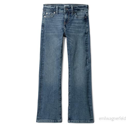 Amazon Essentials flickor Slim Boot-Cut Stretch Jeans, Tvättad Blå, 7 191770586068