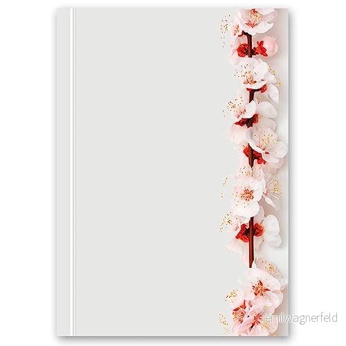 20 ark brevpapper KIRSMINGAR DIN A4 format blommor och 4250565313954